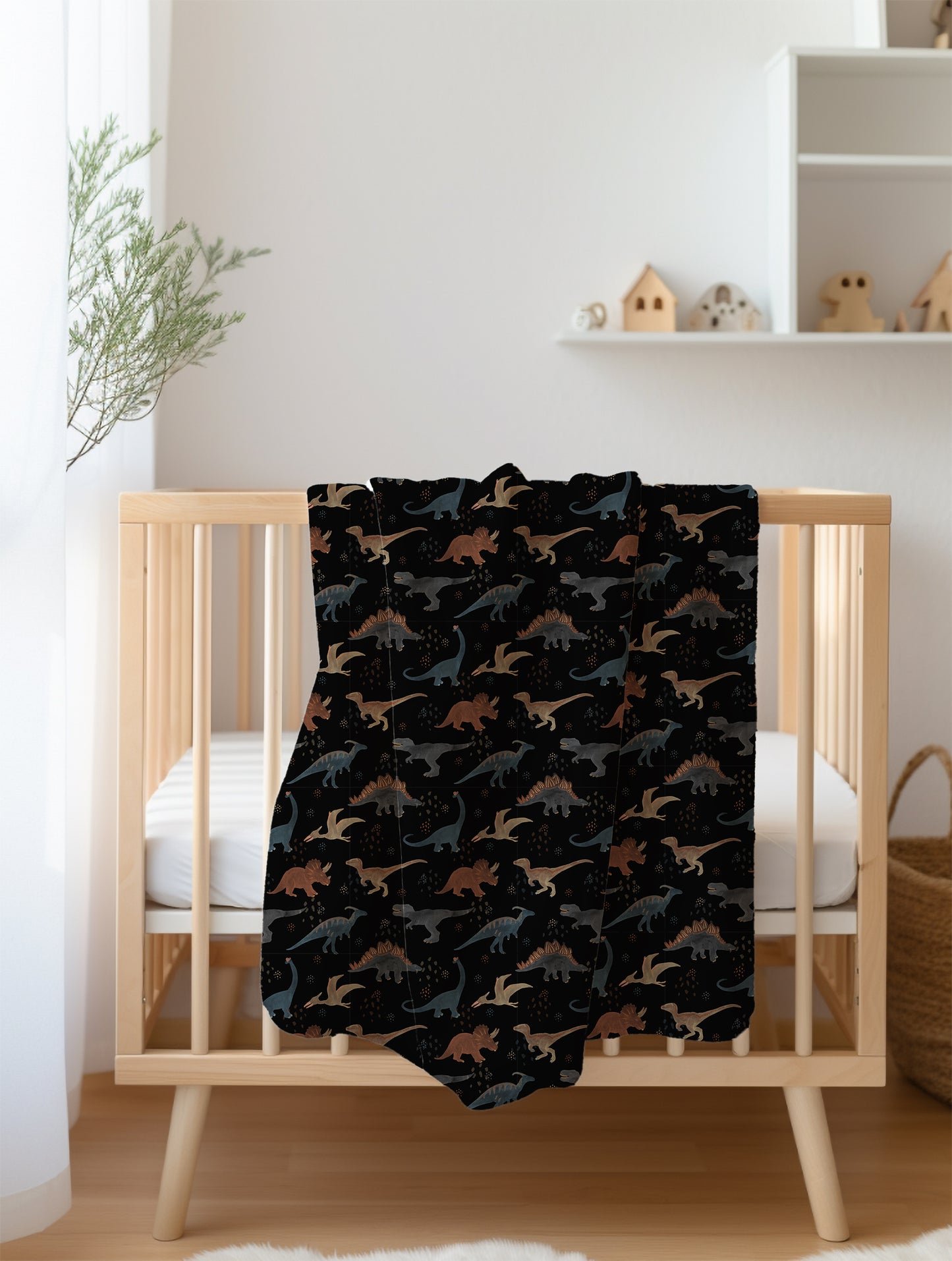 IN STOCK | Minky Blanket - Watercolour Dinos