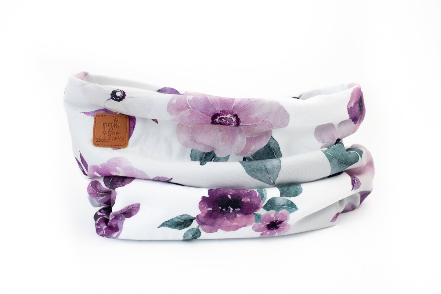 IN STOCK - Fleece neck warmer Purple Floral
