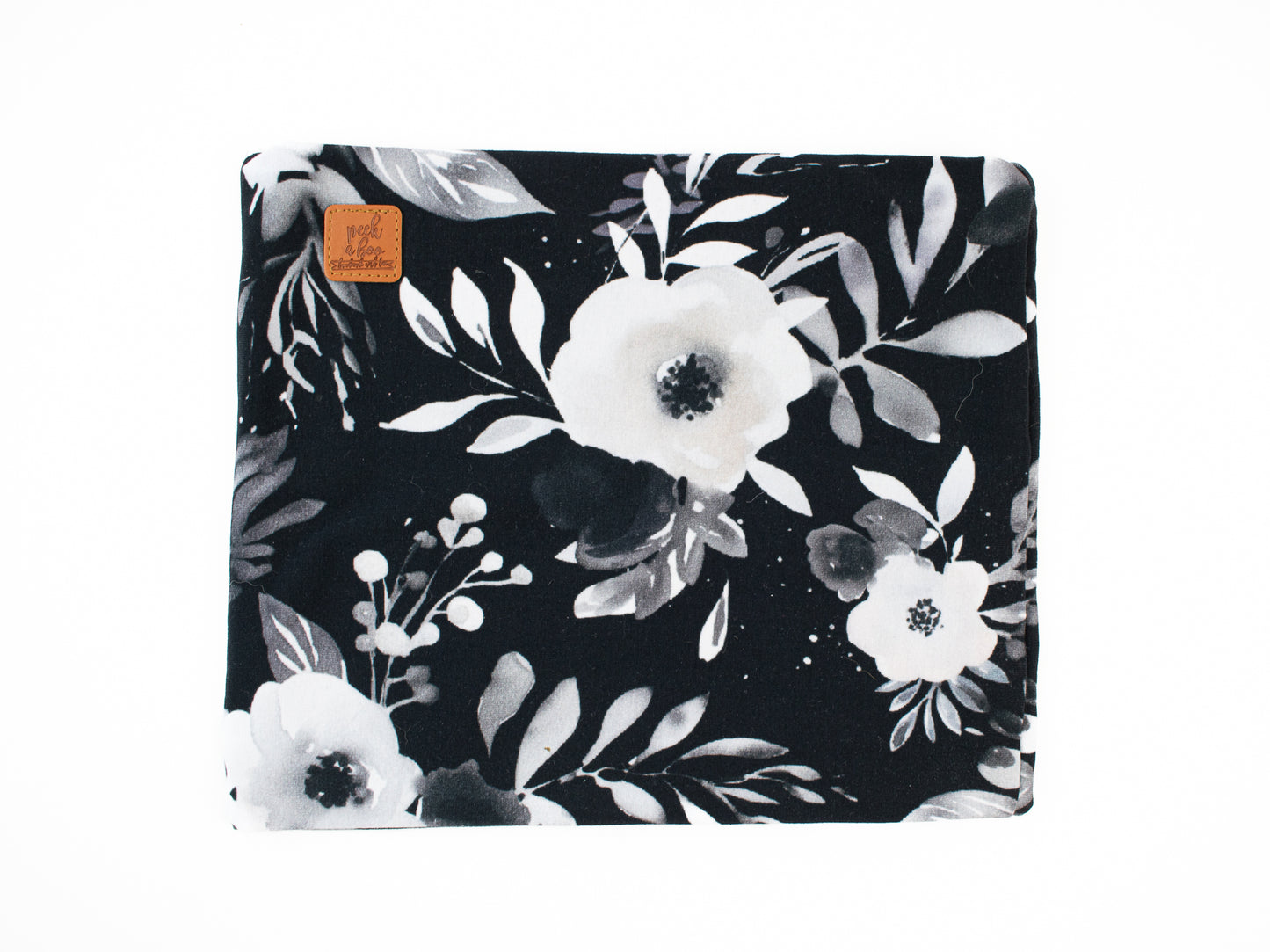 Fleece neck warmer - Black floral