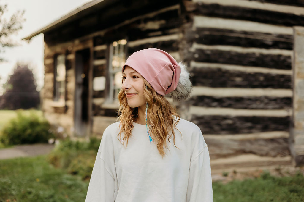 Slouchy Beanie Dusty pink