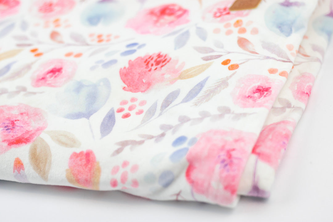 Minky Blanket - Crystal flowers