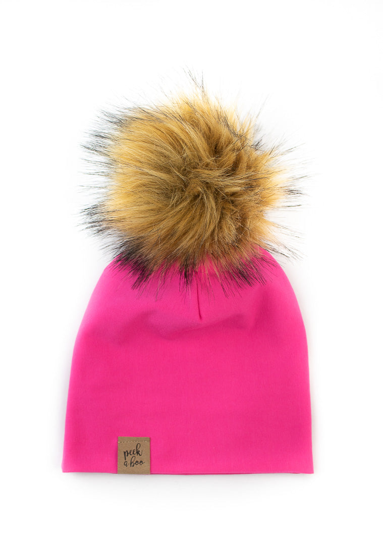 IN STOCK | Slouchy Beanie Fuchsia