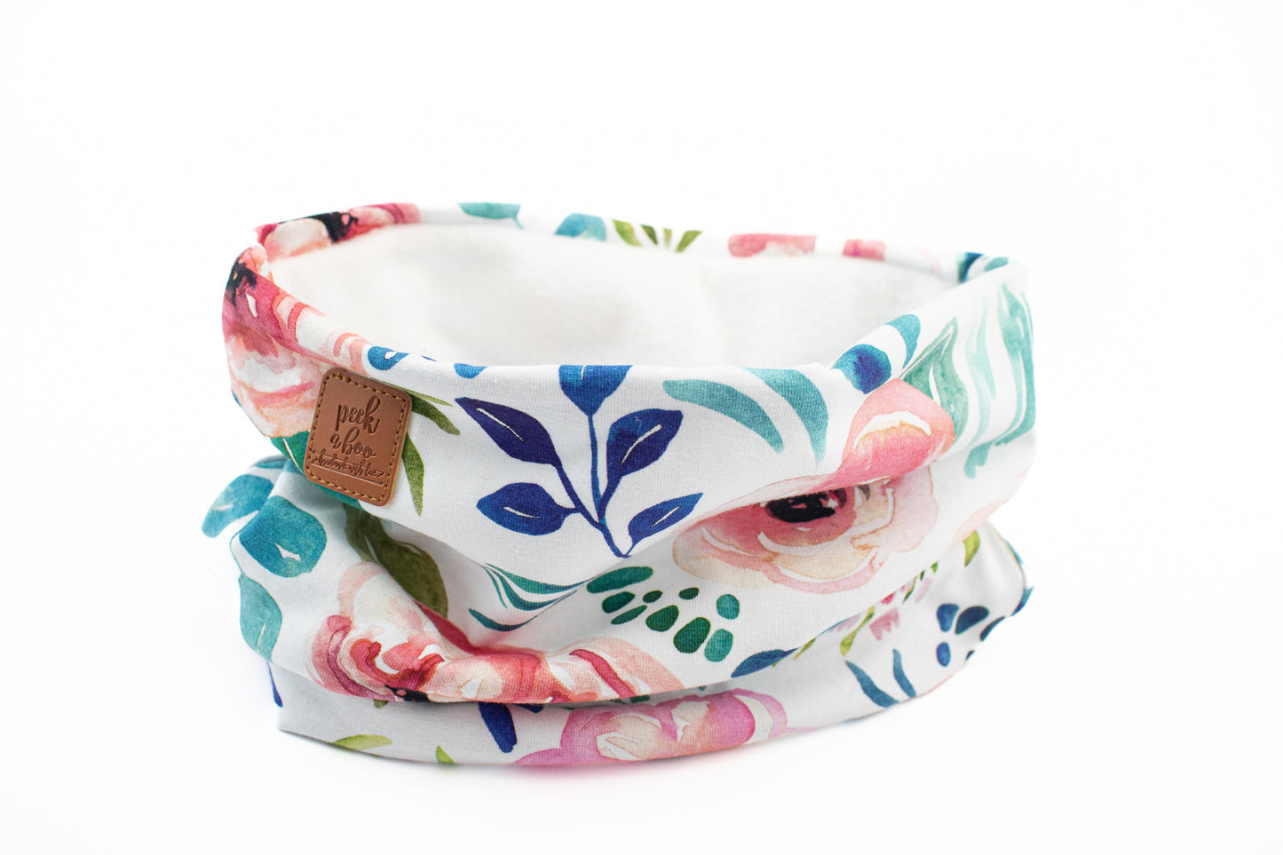 MADE TO ORDER | Fleece neck warmer Colourful flowers