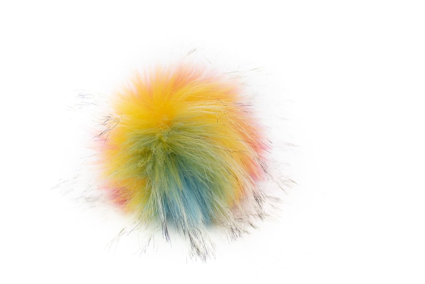 Rainbow pompom.