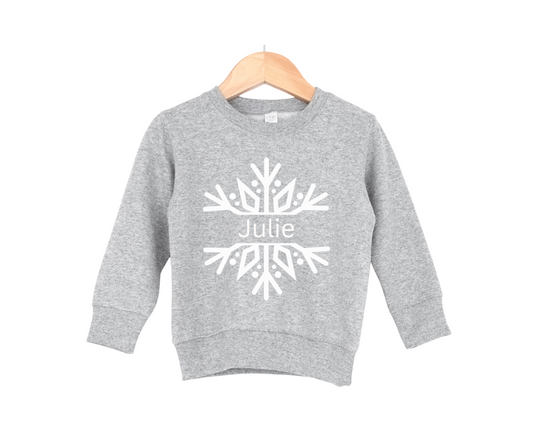 V.I.P group | Children Crewneck Custom snow flake