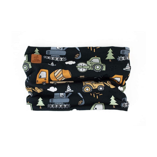 IN STOCK - Fleece neck warmer Construction trucks