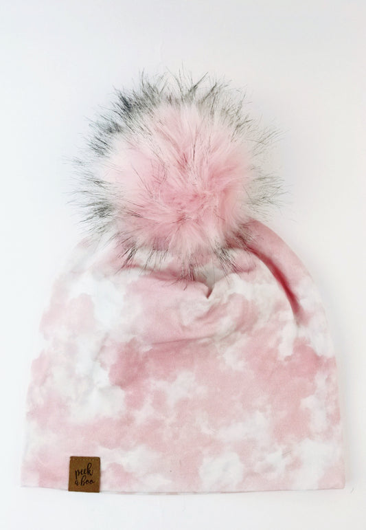Slouchy Beanie Tie dye Pink