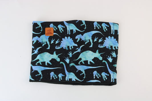 Fleece neck warmer - Blue dino