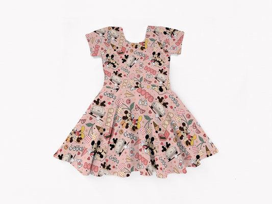 Short sleeve Twirl Dress | Two Mouse in love