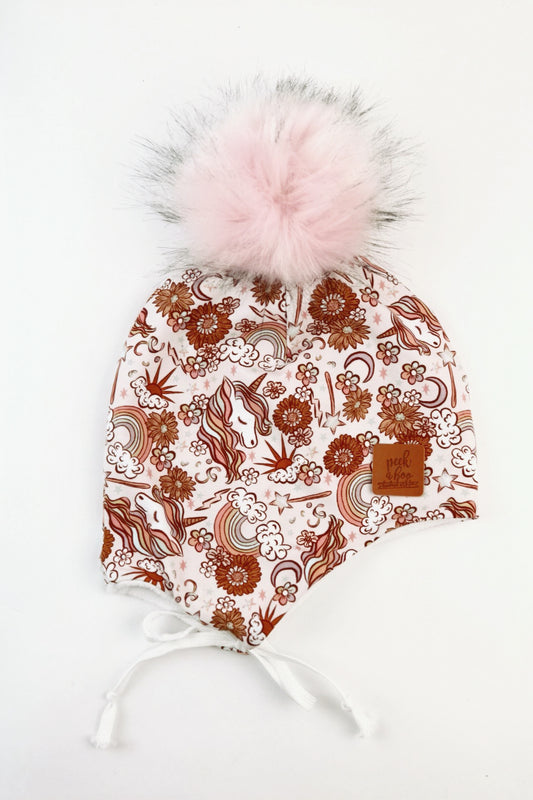 Ear flaps - Vintage unicorns