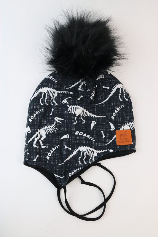 Ear flaps - Dino Bones