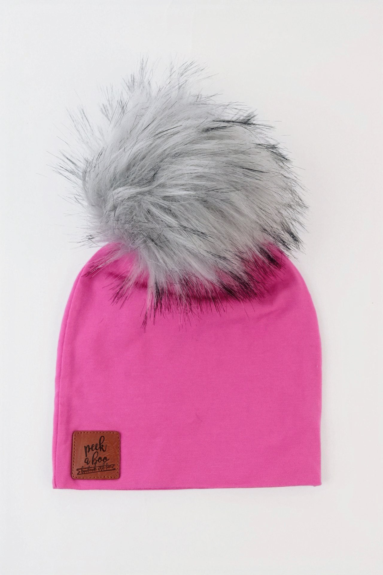 Fuschia Slouchy Beanie (NO POMPOM INCLUDED)