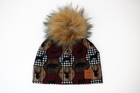 3 Season Toque Plaid animals