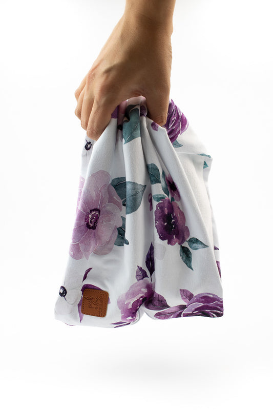 IN STOCK | Fleece neck warmer Purple Floral