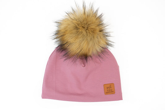 3 Season Toque Dusty pink