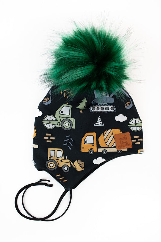 Children | Ear flaps Construction trucks