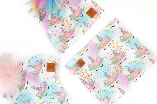 IN STOCK | Ear flaps Floral Unicorns