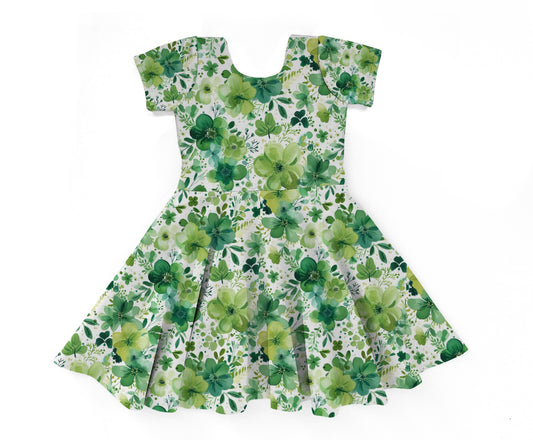 Short sleeve Twirl Dress | Lucky Floral