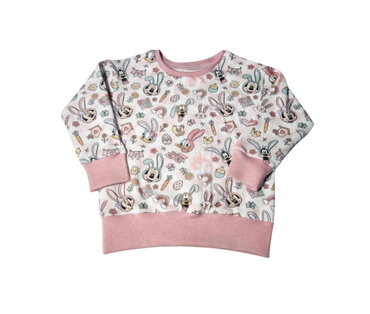 Children Crewneck | Pink Mouse Friends