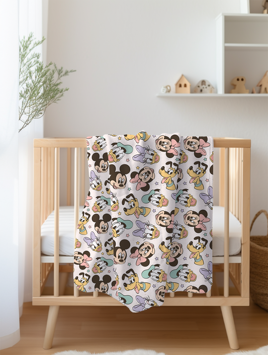 Minky Blanket - Mouse & friends