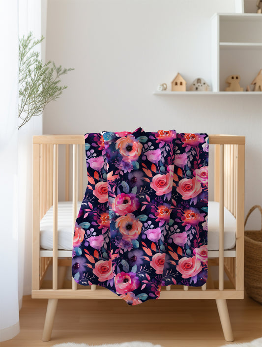 IN STOCK | Minky Blanket - Vibrant Floral