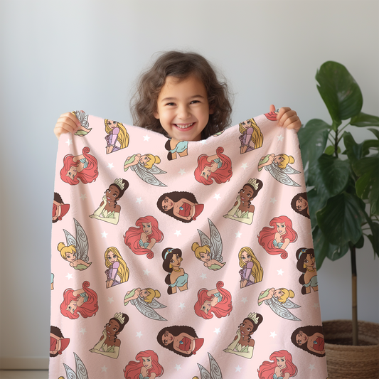 IN STOCK | Minky Blanket - Pink Princesses