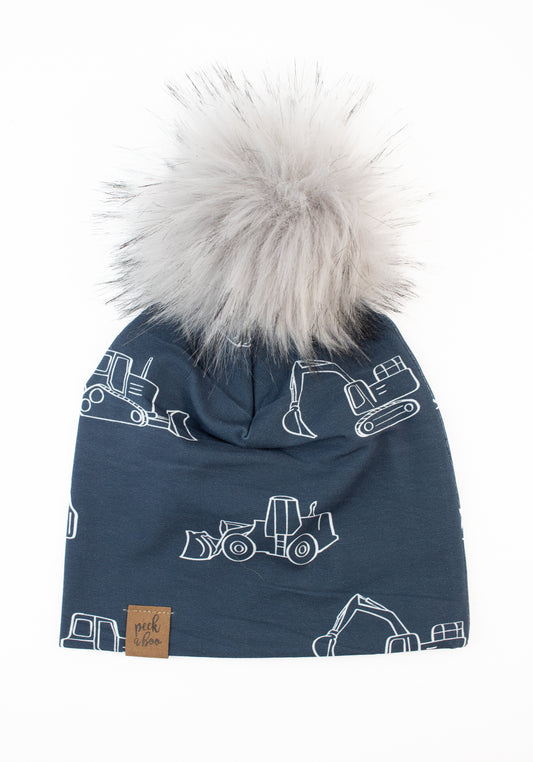 Slouchy Beanie - Blue Excavator