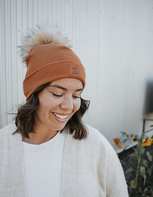 (Pre-Order) Waffle Beanie - Terracotta