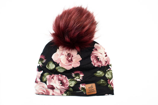 3 Season Toque Pink Roses