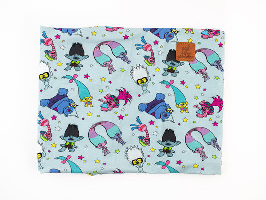 Fleece neck warmer Blue troll