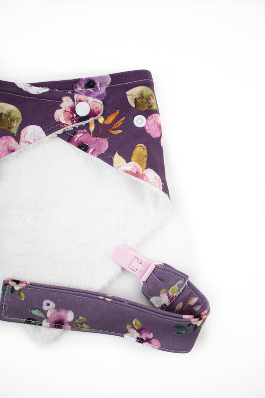 Bamboo Microfiber Bib + Soother Clip Set