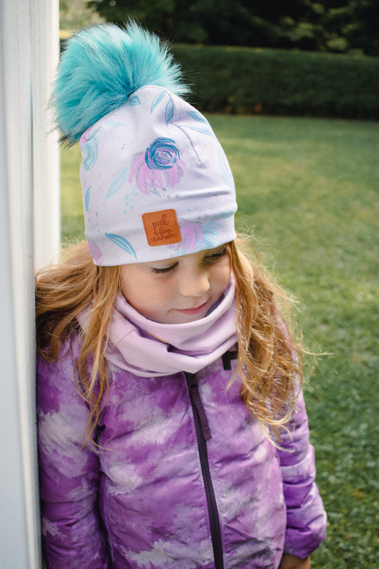 Children | Ear flaps Pink Floral