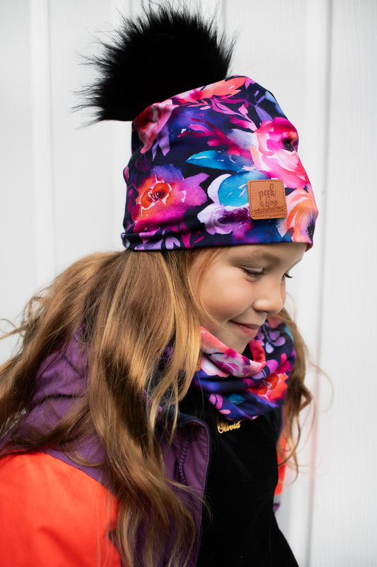 Children | Ear flaps Vibrant Floral