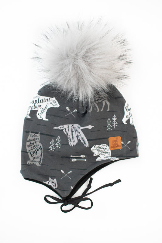 Ear flaps - Grey Animals