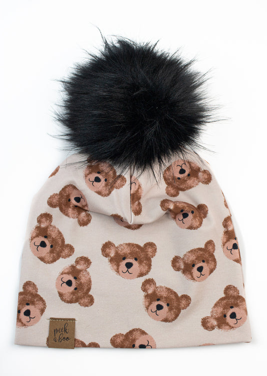 Slouchy Beanie - Teddy Bear