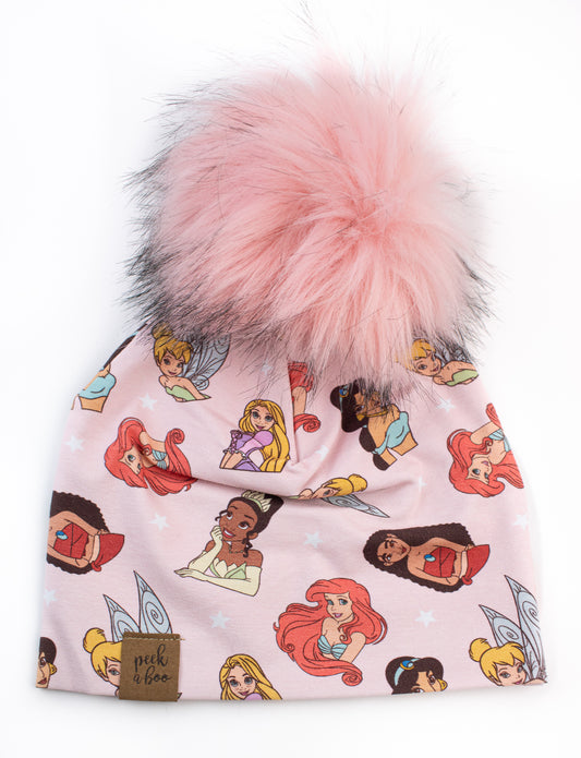 Slouchy Beanie - Pink Princesses