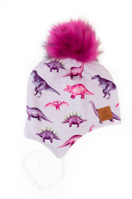Children | Ear flaps Purple Dinos