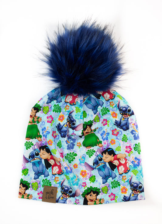 Slouchy Beanie - Lilo & Blue stitch