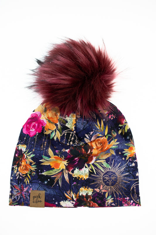 Slouchy Beanie - Night Blossom