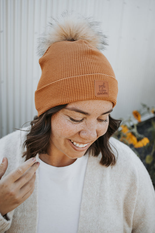 (Pre-Order) Waffle Beanie - Terracotta