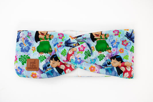 Fleece Twisted headband - Lilo & blue stitch