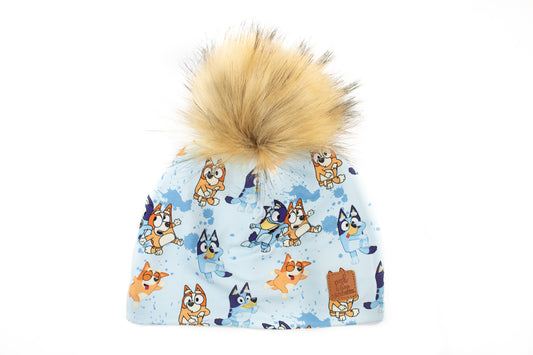 3 Season Toque blue dog