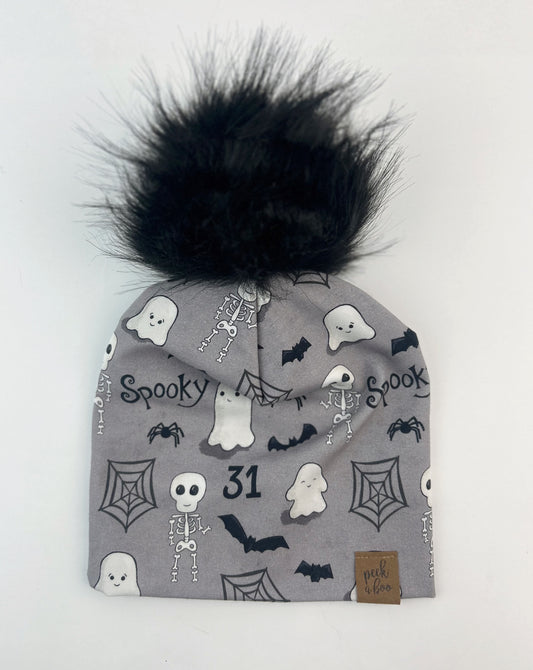Slouchy Beanie - Hallowen skulls