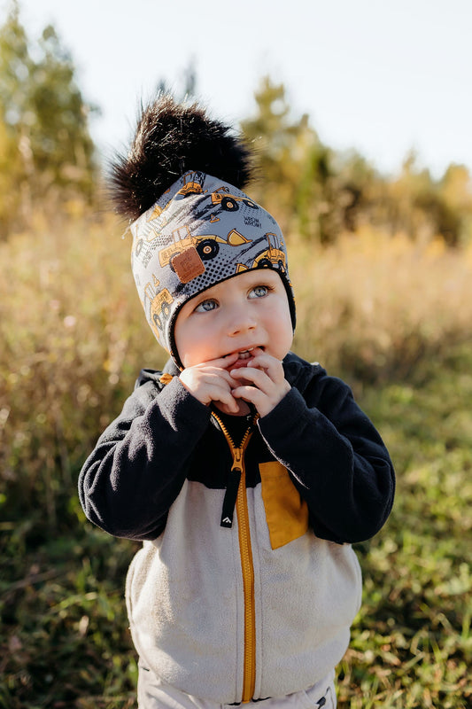 Children | Ear flaps Construction trucks