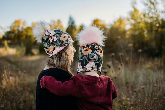 3 Season Toque Pastel autumn flowers