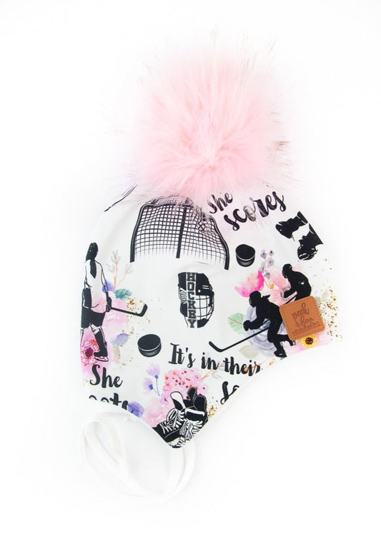 IN STOCK | Ear flaps Girl Hockey