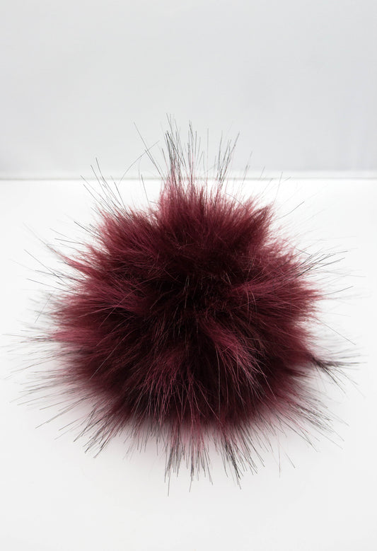 burgundy pompom
