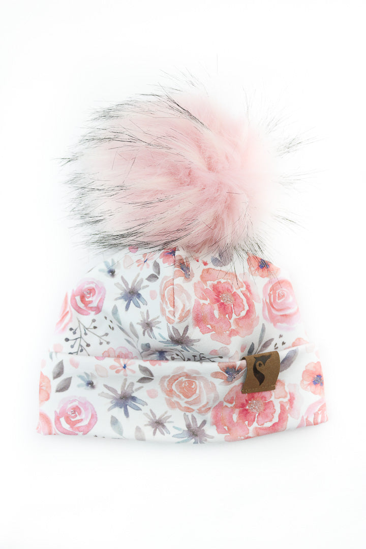 IN STOCK | Slouchy Beanie pink roses