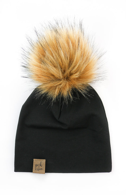 IN STOCK - Slouchy Beanie Black