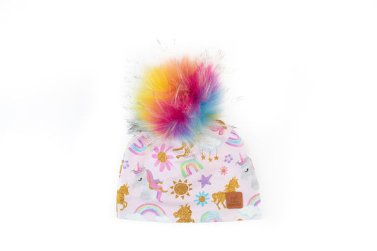 IN STOCK | 3 Season Toque Rainbows & Unicorns wonderland